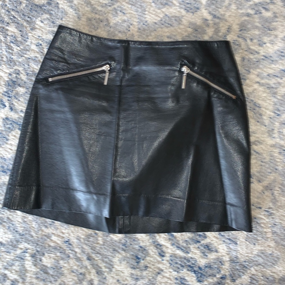 Faux leather skirt